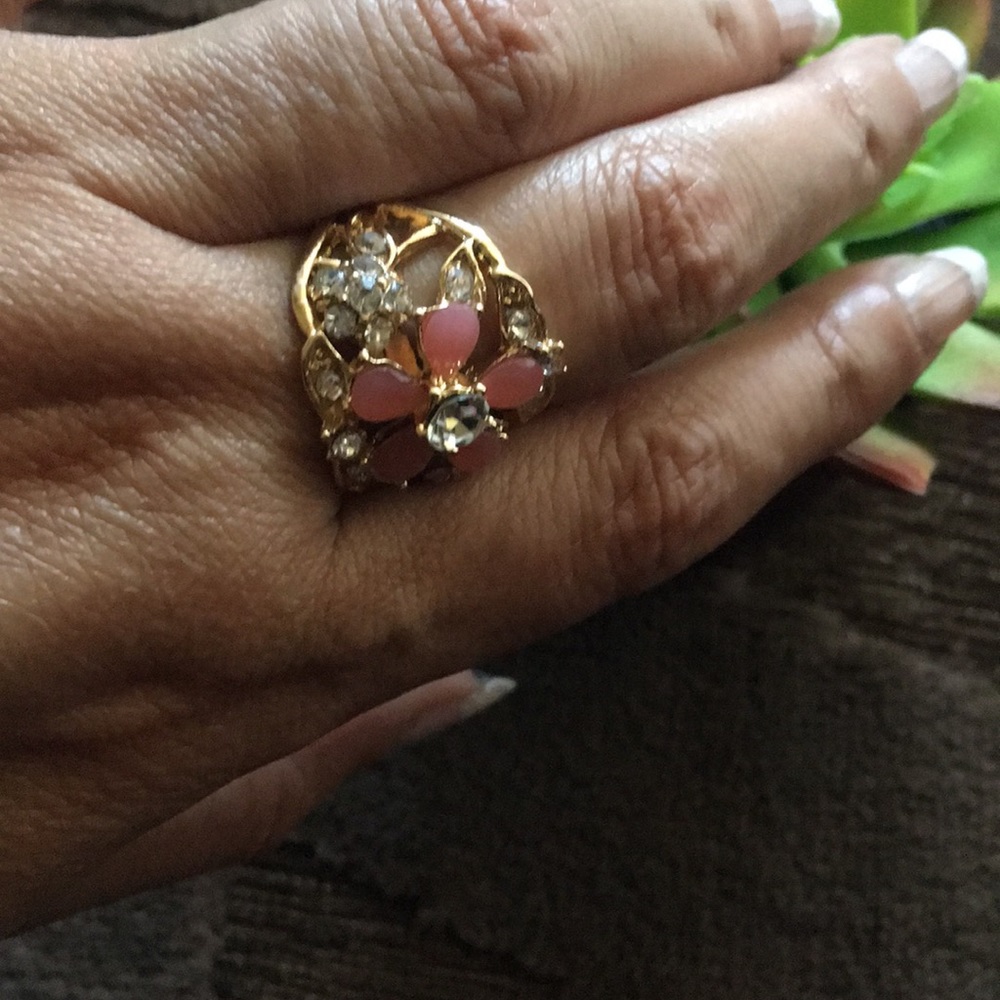 Pink Flower Ring - Picture 2 of 3